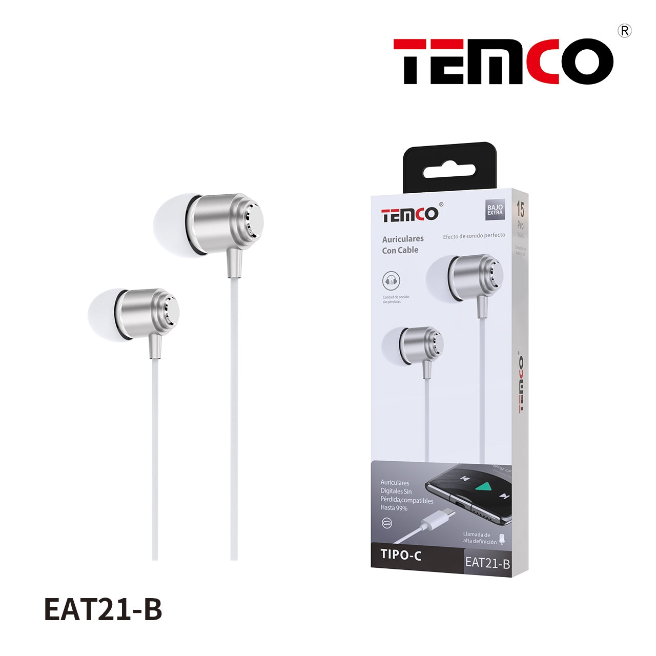 Auriculares con cable Android/iOS