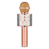 SOPORTE DE MICRÓFONO INALÁMBRICO BLUETOOTH DE MANO PARA KARAOKE CON ALTAVOZ Y GRABACIÓN DE AUDIO PARA TELÉFONO CELULAR