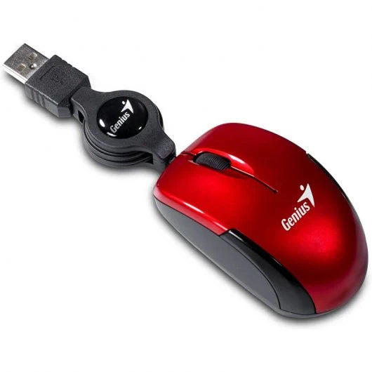 Genius Micro Traveler V2 Mini Ratón USB 1000 DPI en color Rojo