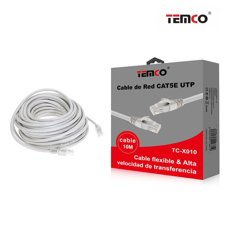 Cable de Red CAT5 UTP / 10M / Flexible - Alta Velocidad Transferencia