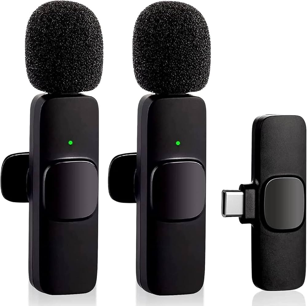 Wireless 2 en 1 Lavalier Microphone