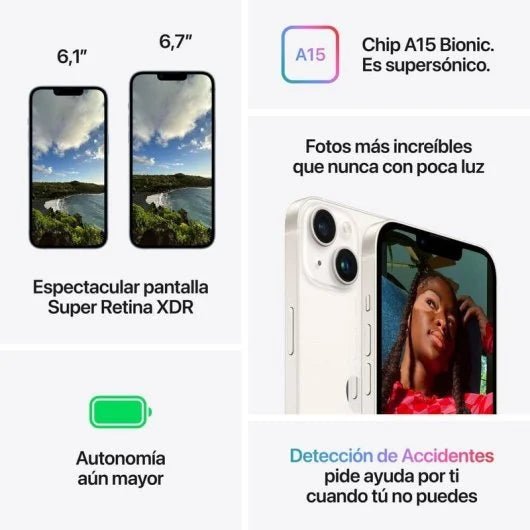 Apple iPhone 14 512GB Blanco Libre Reacondicionado - ROOLAYMO - Carcasas ExclusivasROOLAYMO - Carcasas ExclusivasApple iPhone 14 512GB Blanco Libre Reacondicionado