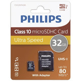 PHILIPS Tarjetas microSD 8 | 16 | 32 GB con adaptador incluido