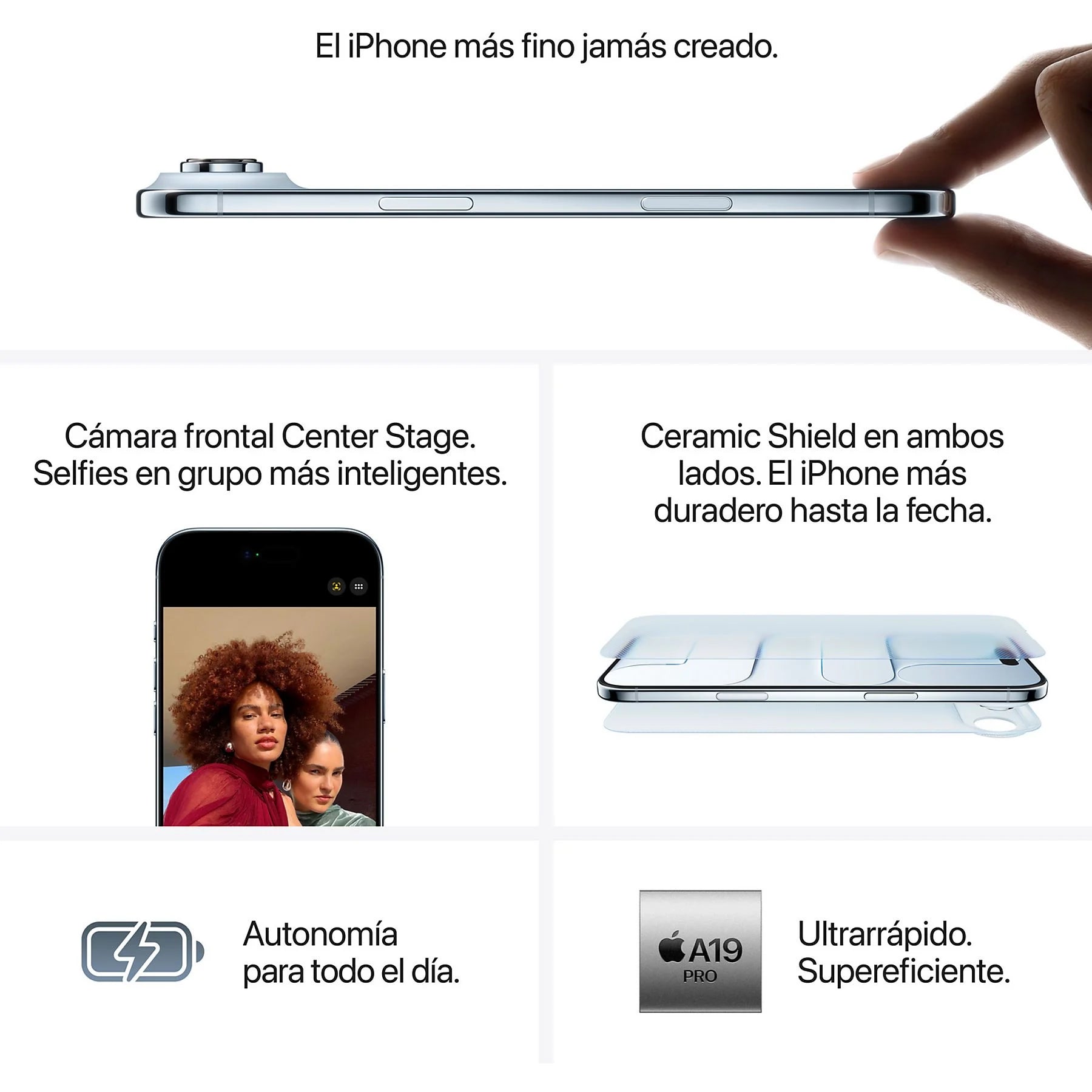 Apple iPhone Air, Dorado claro, 256 GB, 5G, 6.5 " OLED Super Retina XDR, Chip A19 Pro, iOS - ROOLAYMO - Carcasas ExclusivasAppleNegroApple iPhone Air, Dorado claro, 256 GB, 5G, 6.5 " OLED Super Retina XDR, Chip A19 Pro, iOS