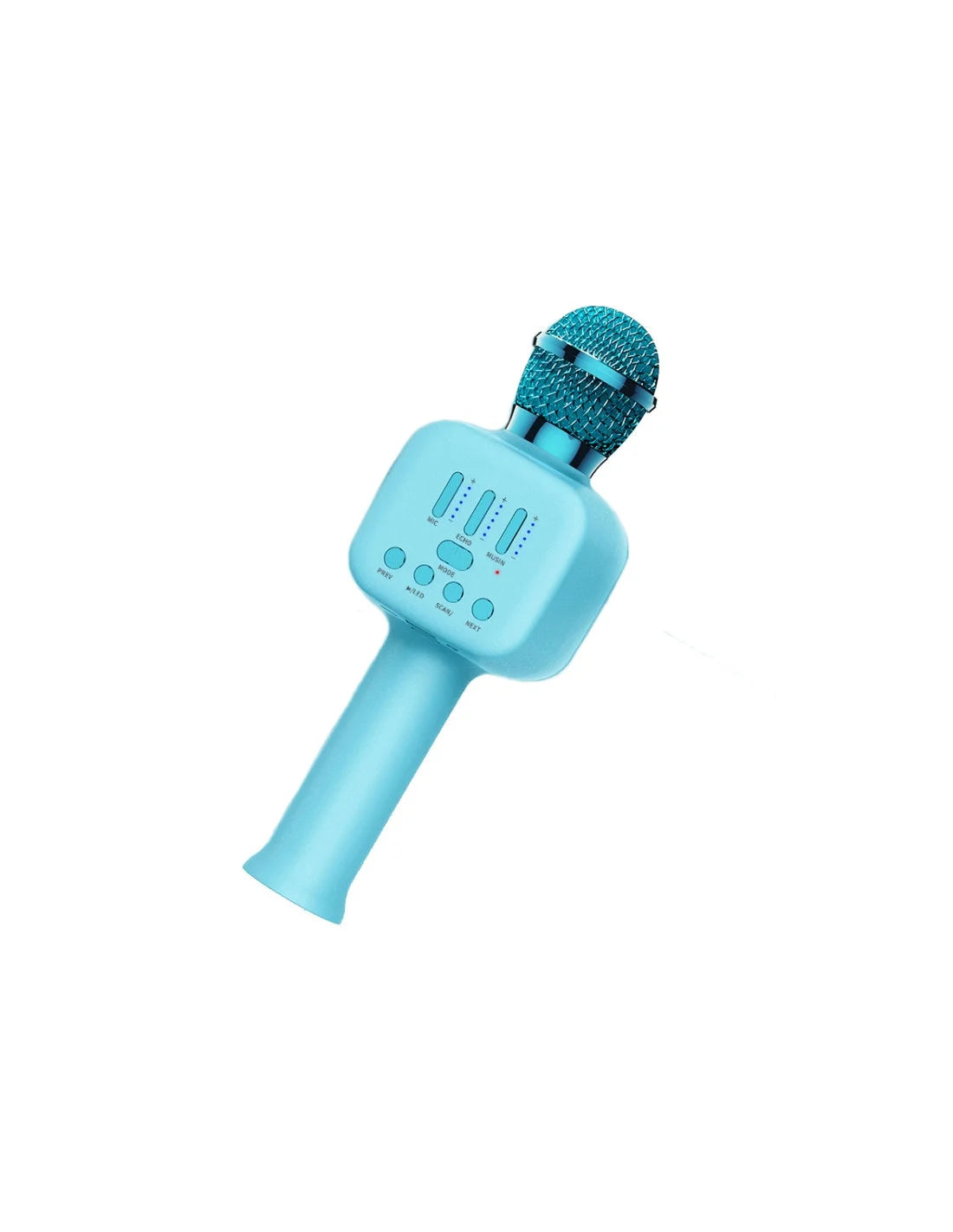 Micrófono inalámbrico multifuncional con efecto de luz RGB TWS EN COLOR AZUL FÁCIL USO