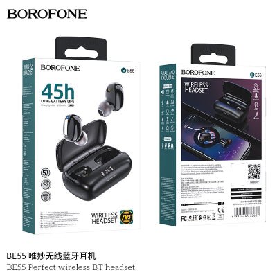 Borofone BE55 Auricular BT TWS 45h/4.5h - ROOLAYMO - Carcasas ExclusivasROOLAYMO - Carcasas ExclusivasBorofone BE55 Auricular BT TWS 45h/4.5h