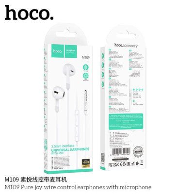 Hoco M109 Auricular Cable Jack 3.5mm - ROOLAYMO - Carcasas ExclusivasROOLAYMO - Carcasas ExclusivasHoco M109 Auricular Cable Jack 3.5mm