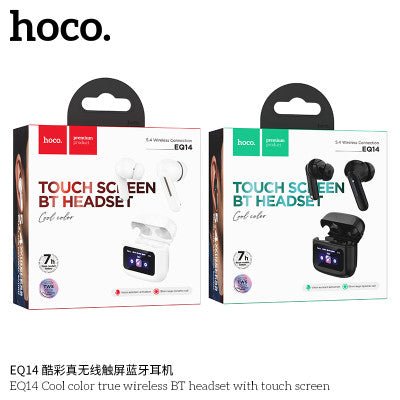 Hoco EQ14 Auriculares TWS BT Con Pantalla Tactil 7h - ROOLAYMO - Carcasas ExclusivasROOLAYMO - Carcasas ExclusivasHoco EQ14 Auriculares TWS BT Con Pantalla Tactil 7h