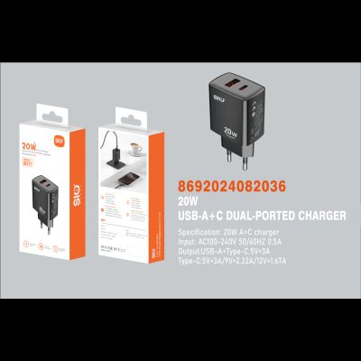 Sio SD17 Cargador Doble PD20W+QC3.0 - ROOLAYMO - Carcasas ExclusivasSIOSio SD17 Cargador Doble PD20W+QC3.0