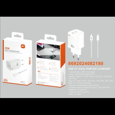Sio. SD18 Doble PD35W (2C) Cable Tipo - C A Tipo - C - ROOLAYMO - Carcasas ExclusivasSIOSio. SD18 Doble PD35W (2C) Cable Tipo - C A Tipo - C