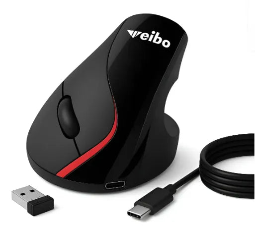 Ratón Óptico Vertical / 2.4Ghz / Carga Wireless / USB 3.0 - 2.0 - 1.1